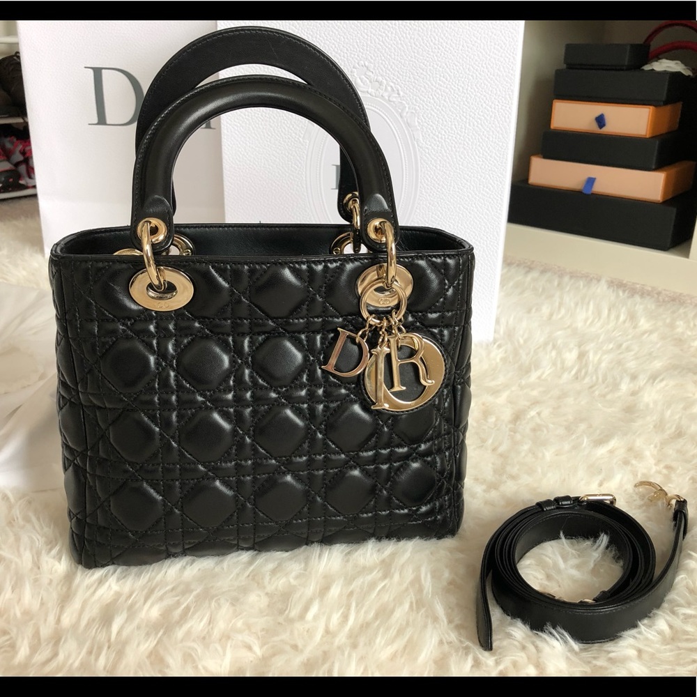 Medium Lady Dior Lambskin